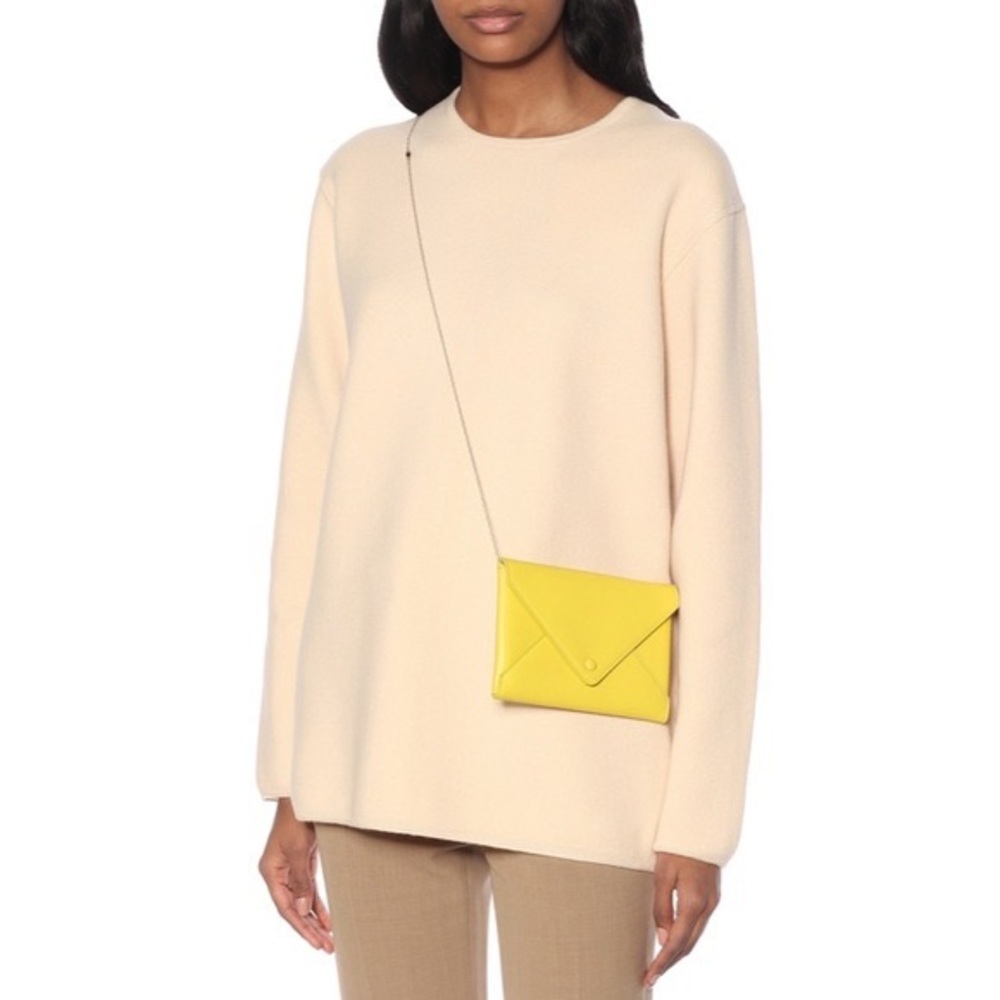 THE ROW Small Yellow Leather Envelope crossbody Bag
